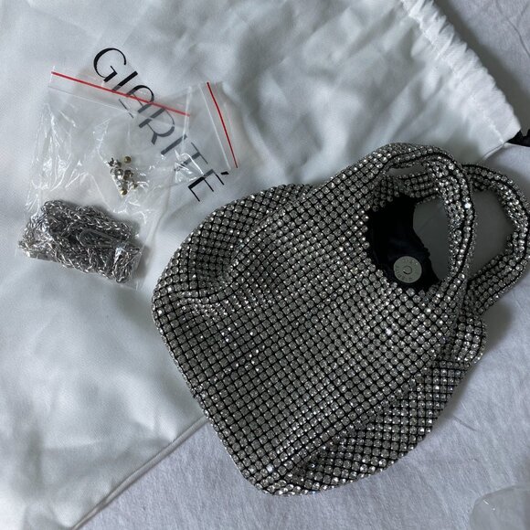 Giarite Brilly silver crystal handbag - Picture 2 of 10